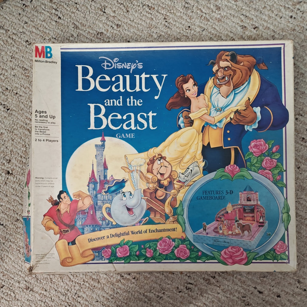 Disney’s Beauty And The Beast 3D Board Game Milton Bradley Vintage 1992