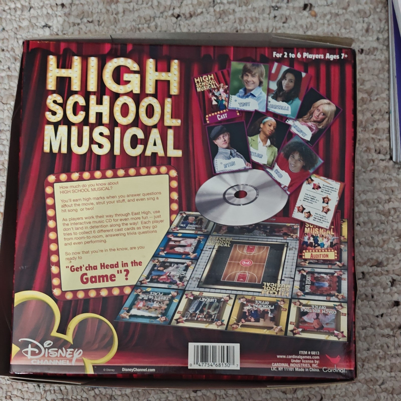 High School Musical CD Board Game Disney #6813 Cardinal Industries