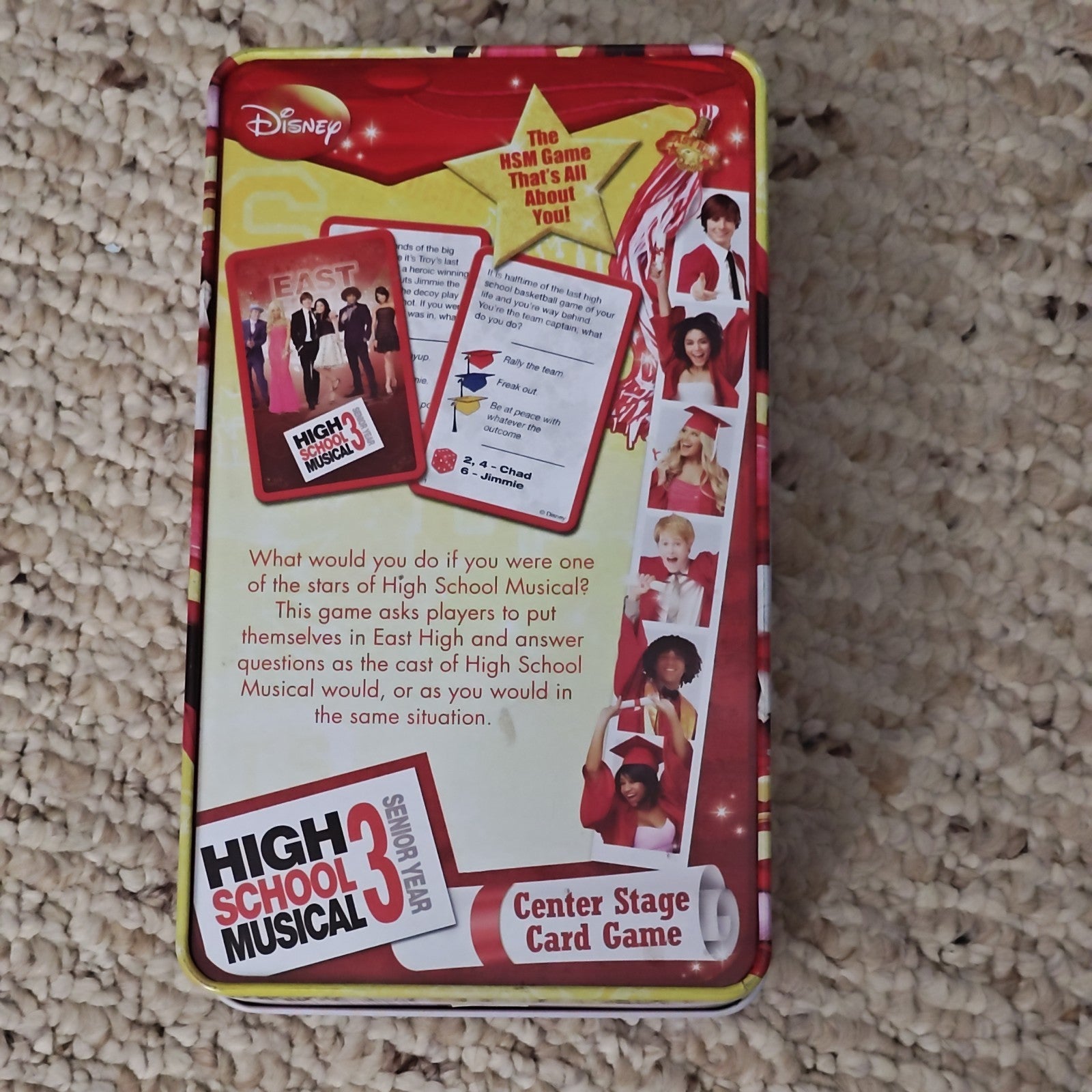 Disney High School Musical 3 Card Game in Tin